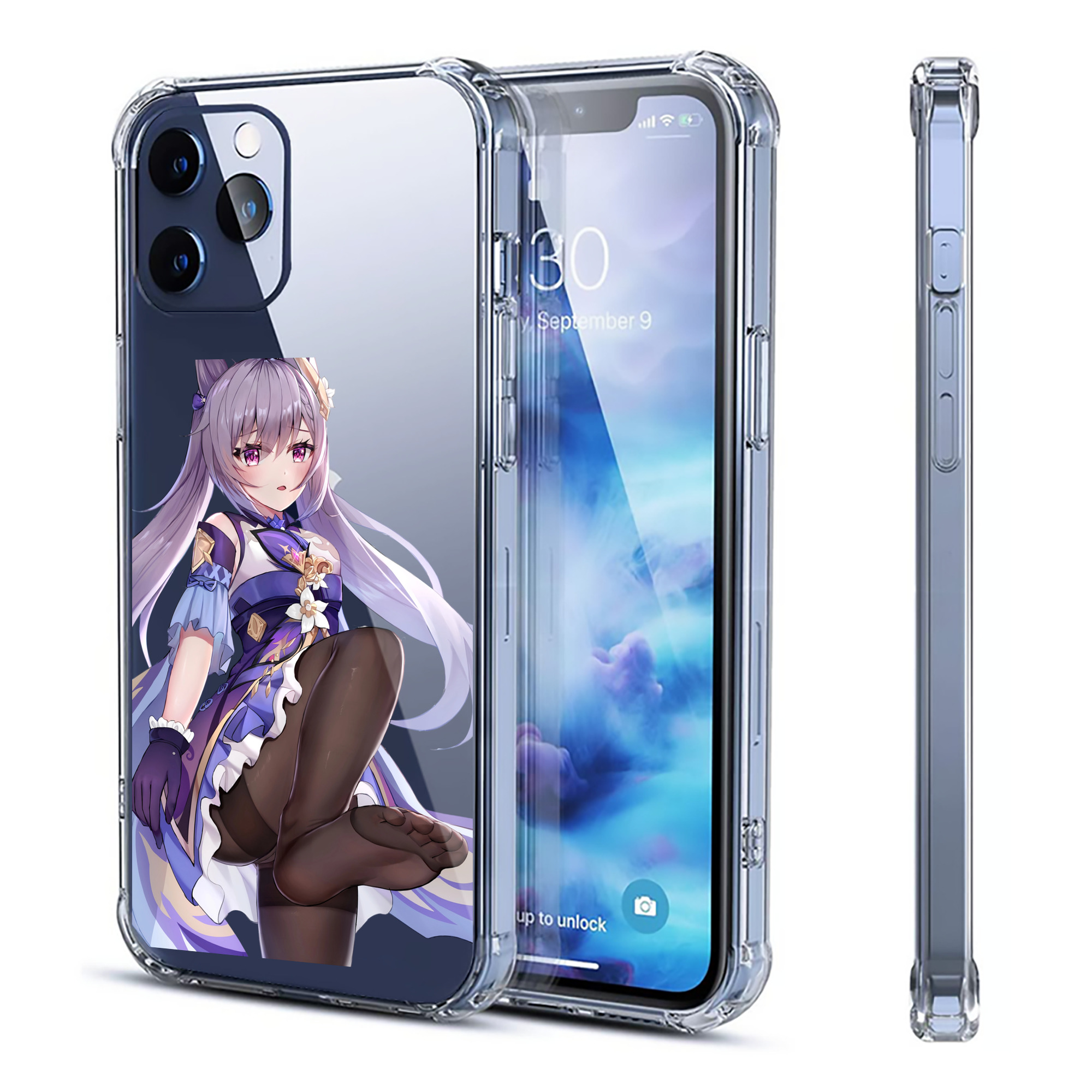 げんし神 刻晴 こくせい genshin Kokusei 【iPhone 12シリーズ対応】透明スマホケース（クリアソフトケース）